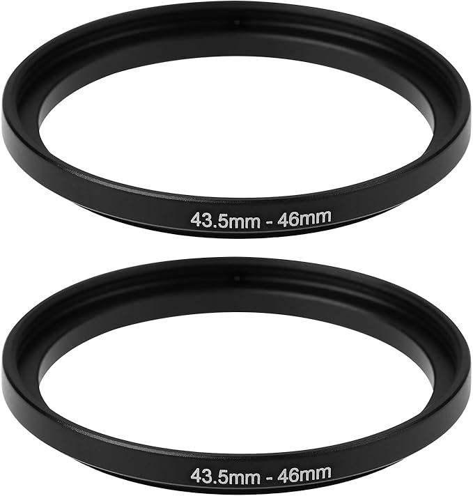 ECSiNG 2Pcs 43.5mm to 46mm Step-Up Filter Adapter Ring for Camera Lenses