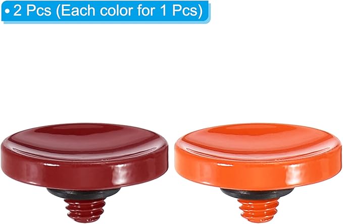 PATIKIL Camera Shutter Button, 2 Pack Soft Shutter Release Button Pure Copper Camera Button Concave, for Nikon for Fujifilm for Leica Dark Red/Orange