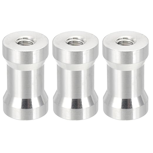 PATIKIL Camera Spigot Screws Converter 1/4" to 1/4" Female to Female, 3 Pack Tripod Screw Adapter Spigot Stud for Light Stand Hot Shoe Cold Shoe Adapter Ball Head Flash, Silver