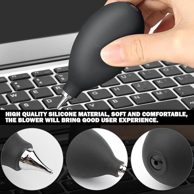 ZJIVQO Ball Pump Blaster, Lens Air Blower, Air Pump Blower Cleaner for Digital, Phone, Camera, Watch (Black)