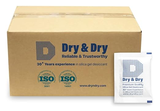 Dry & Dry 10 Gram [1600 Packets] Food Grade Silica Gel Packs Desiccant Packs, Silica Packets - Rechargeable Silica Gel Packets,Desiccants, Silica Gel
