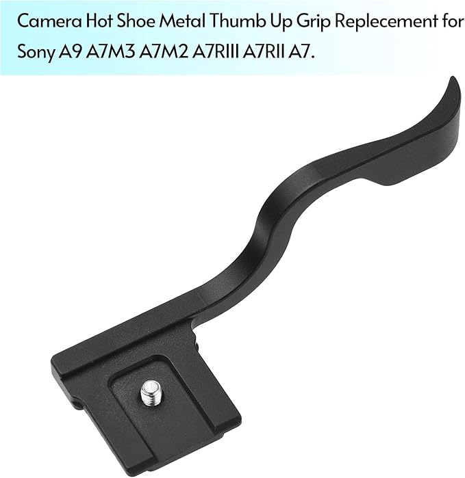 Andoer Camera Hot Shoe Metal Thumb Up Grip Hand Grip Thumb Rest Grip Replecement for Sony A9 A7M3 A7M2 A7RIII A7RII A7