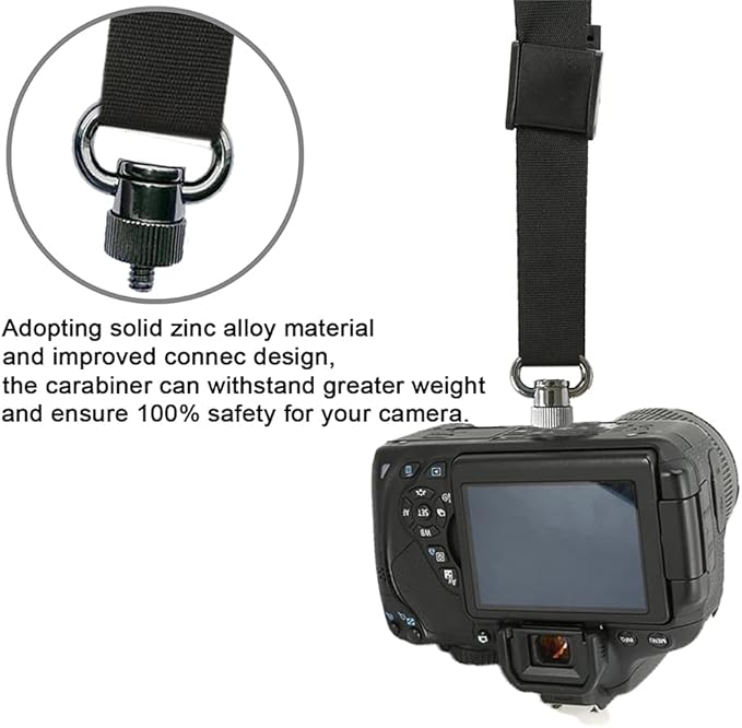 ztowoto Camera Shoulder Double Strap Harness Quick Release Adjustable Dual Camera Tether Strap with Safety Tether and Lens Cleaning Cloth for DSLR SLR Camera