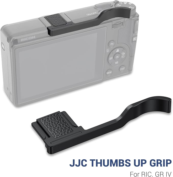Metal Thumbs Up Grip for Ricoh GR IV GRIV GR4 GR IV HDF Monochrome, Hot Shoe Cover Cap Protector for GR IV GRIV GR4 GR IV HDF Monochrome, Better Balance and Comfortable Secure Grip
