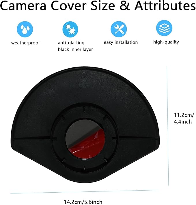 UV Rain Cover Compatible with Ring Outdoor Cam Plus(new-est Model), Weatherproof Camera Protector, Sun Shade Camera Cover, Anti Glare, Black, 1Pack
