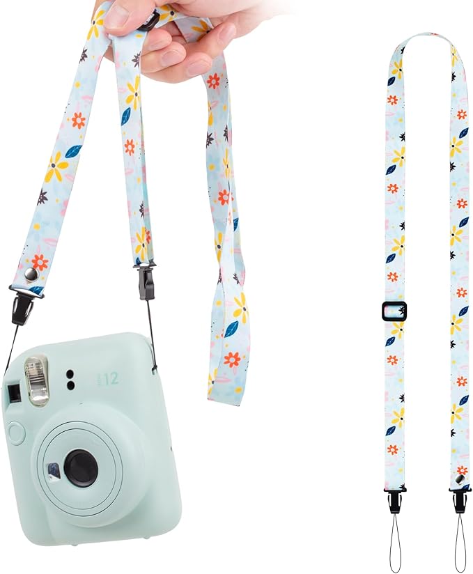 VOVMOEYA Camera Strap Kids,Camera Lanyard Neck Strap kids,iPad Strap for Kid,Children Camera Strap for Fujifilm mini Camera Kodak Smile + Smile plus(Green)