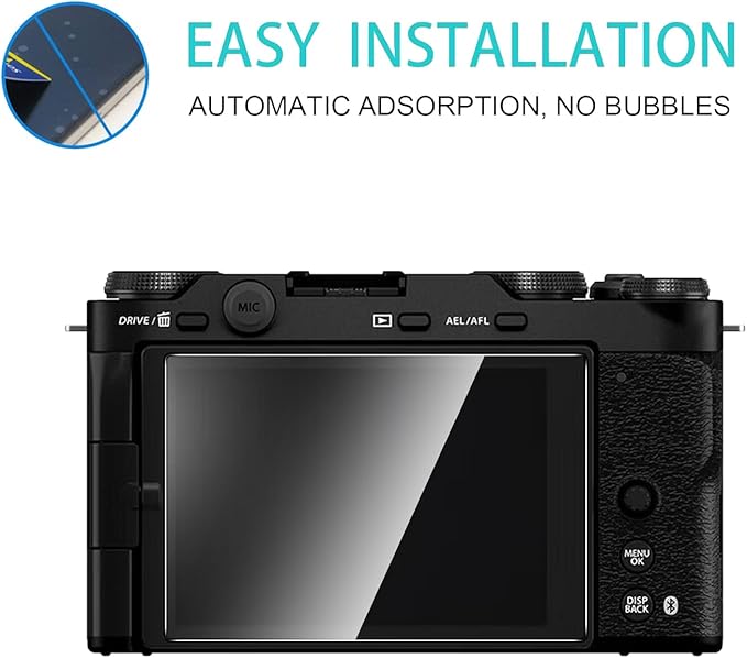 2 Pack Compatible with Fujifilm X-M5/Fujifilm XM5 Screen Protector,Full Coverage 9H Tempered Glass Film,HD Clear Scratch Resistant,Bubble-Free for Fuji XM5 Screen Protector