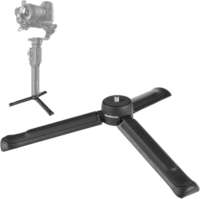 MINIFOCUS Camera Tripod, Desktop Tabletop Stand Compact Tripod with 1/4" Screw, Phone Tripod Stand for Gimbal Stabilizer Webcam Phone Holder Selfie Stick and All DSLR Cameras
