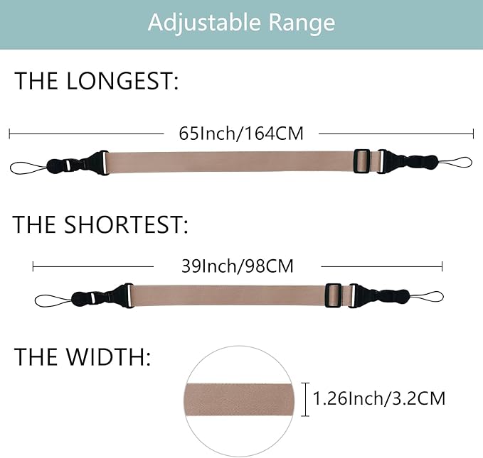 Adjustable Shoulder Strap:Comfortable iPad Strap Nylon Neck Lanyard for iPad/Samsung Tablet Case,Camera Binocular Crossbody Laptop Luggage Bag(Gold)
