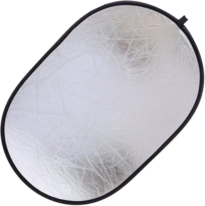 TRUMAGINE Collapsible 5-in-1 Oval Reflector Diffusers for Photography 23"x35"/60x90cm Multi-Disc Reflectors with Carrying Case for Photo Studio Shooting- Translucent, Gold, Silver, Black and White
