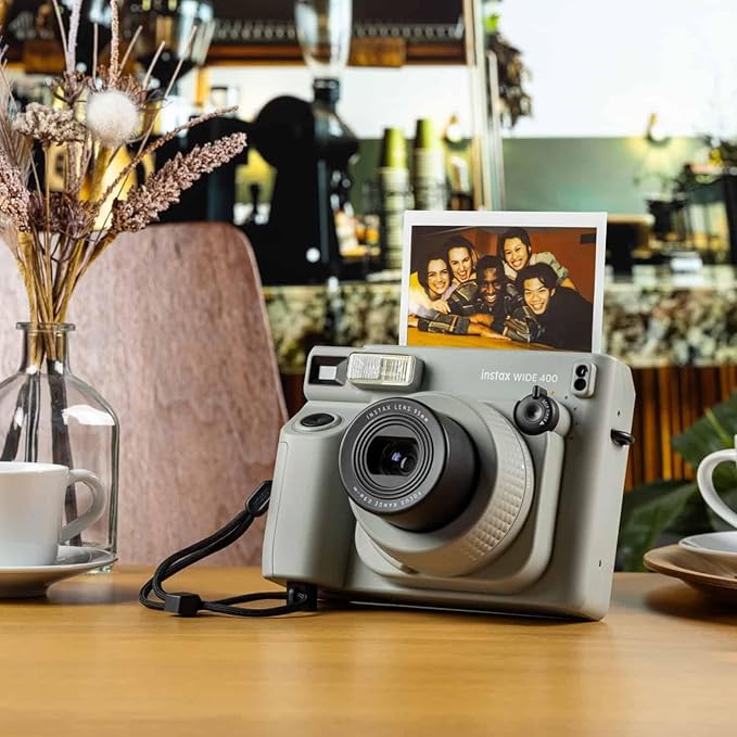 Fujifilm Instax Wide 400 Instant Film Camera Bundle with Fuji Instax Wide Instant Film Color Print (60 Sheets) + Travel Bag + Rechargeable Batteries with Charger and Lens Cleaning Kit