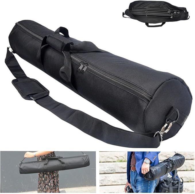 40-120cm Tripod Carrying Case Bag, Waterproof Tripod Travel Carrying Storage with Shoulder Strap Padded & Handle for Light Stands, and Tripod Photography Accessories(55cm)