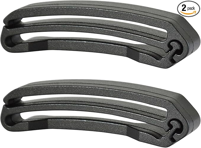 2 Pcs Backpack Webbing Strap Belt, Backpack Strap Keeper Lightweight Strap Supplies, Tri Glide Slide Webbing Strap Keeper Webbing Connecting Clip Webbing Ending Clip Plaastic Slide Buckle for Bag