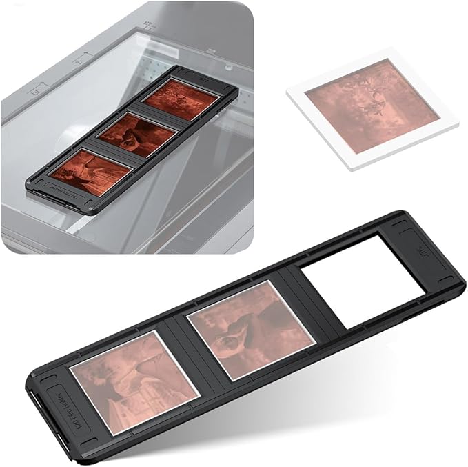 JJC Slide Mount Holder for 6x6 Medium Format Film Compatible with Film Scanners Copying Equipment, Holds 3 Negative Frames On Digitizing Adapter Set
