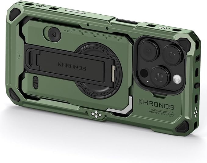 Tilta Khronos Case Compatible with iPhone 16 Pro – Forest Green | Mobile Filmmaking Accessories | Phone Camera Cage | Phone Video Rig TK-IP16-PFC-FG