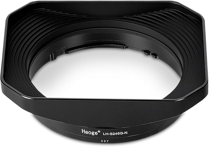 Haoge Metal Square Lens Hood for Sony RX1R3 M3 FE 40mm F2.5 G FE 50mm F2.5 G FE 24mm F2.8 G Lens Shade on Sony A7CII A7CR A7R4 Bayonet Mount LH-S245G-N