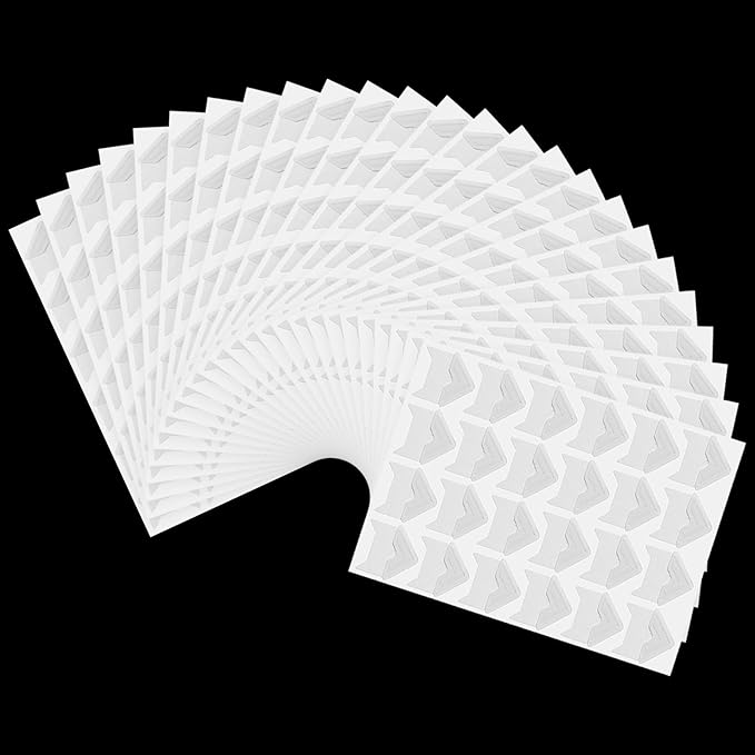 Guduling 600pcs Scrapbook Photo Corners, Self-Adhesive Photo Corner Stickers, White Picture Corners for Photos, Photos Album, DIY Scrapbook Stickers, Memory Books, Diaries