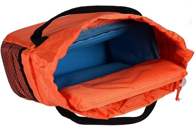 ZJchao Camera Bag, Camera Bag Insert Shockproof Padded Divider Drawstring Closure for DLSR (Orange)