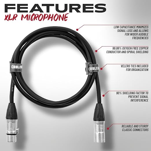 By Gator Cases Backline Series Standard 50 Foot XLR Microphone Cable, (GCWB-XLR-50)