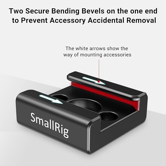 SMALLRIG Cold Shoe Mount Adapter with 1/4’’ Thread Hole for Camera and Camcorder Rigs – 1241