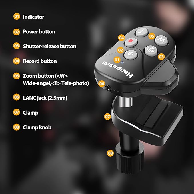 Camcorder Lanc Remote Control for Canon Vixia hf G40, G50, G70, G60, XA11, XA50, XA55, XL1S, XL2, XHA1, XM1, for Sony Z280, Z190, Z90, with LANC(2.5mm) Jack or AVR Jack