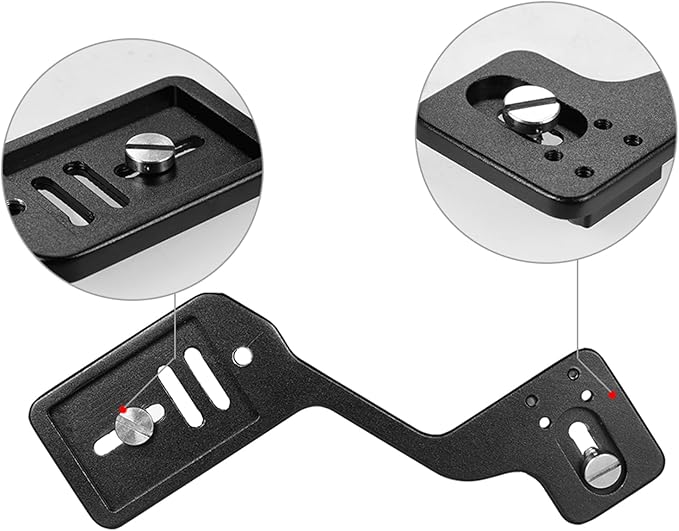 EBTOOLS Camera Flash Bracket, Portable Aluminum Alloy L Shape Mount with 1/4 Inch Screw for DSLR Cameras Flashes Microphones