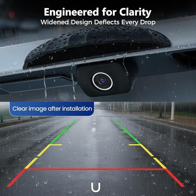 Rear View Backup Camera Cover, Car Rear View Camera Anti-Rain Cover, Silicone Anti-rain Reversing Cameras Protection, Backup Camera Rain Shield for All Kinds of Cars (White)