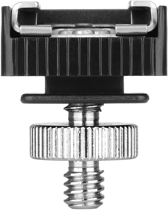 Flash Shoe Mount Adapter to 1/4 Thread Hole with 1/4"-20 Male Tripod Screw Adapter for Light Stands Umbrella Holder Flash Bracket, Strong and Solid