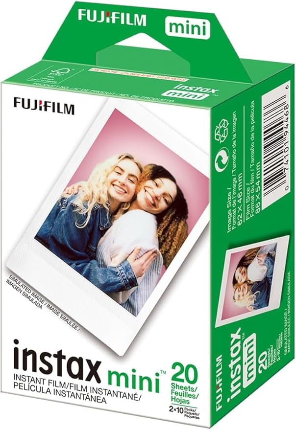 Fujifilm Instax mini Instant Daylight Film (Twin Packs + 32 GB USB Flash Drive) with Sunshine Photo Microfiber Cleaning Cloth... (1 Twin Pack)