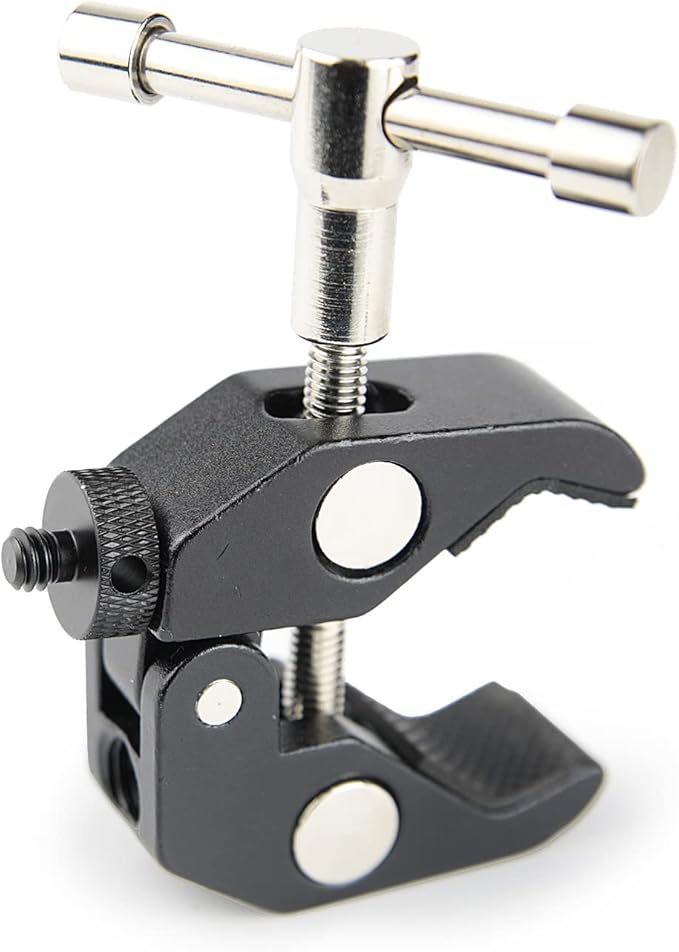 1/4 Male to 1/4 Male Tripod Screw Adapter with Hole 1/4 Screw Camera Mount for Camera Tripod Mic Stand Mic Mount Light Stand DSLR Camera Cage 4 Pcs (Black)