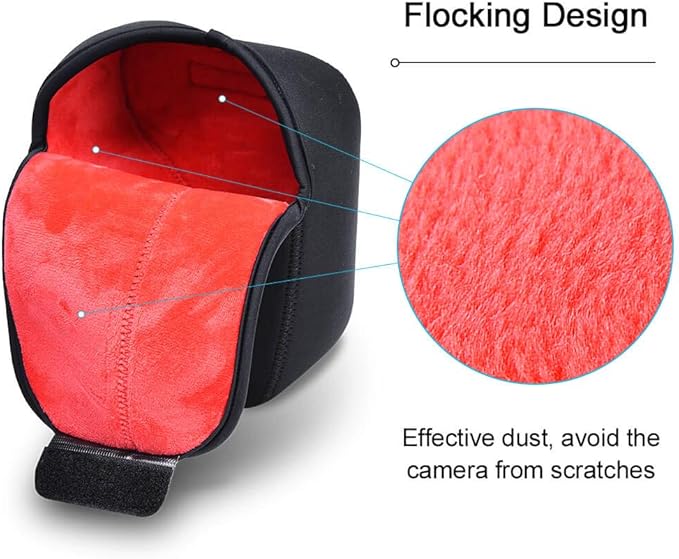 CADeN DSLR SLR Camera Sleeve Case with Neoprene Protection, Compatible for Nikon, Canon, Pentax, Sony and ect...(Large Black)…