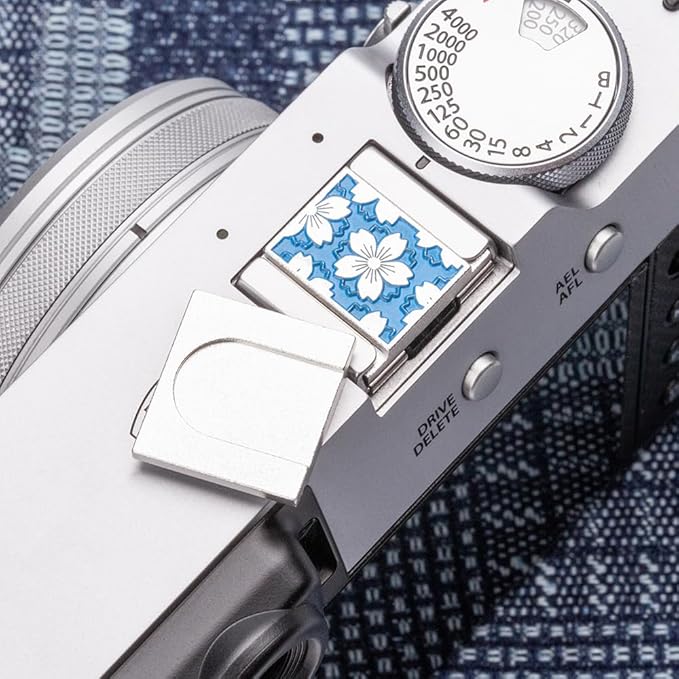 Camera Metal Hot Shoe Cover for FUJIFILM X100VI X100V XPro3 XPro2 XPro1 X-T4 X-T3 X-T50 X-T30 for NikonZF Z5 Z6 for Canon (Blue-Hot Shoe Cover)