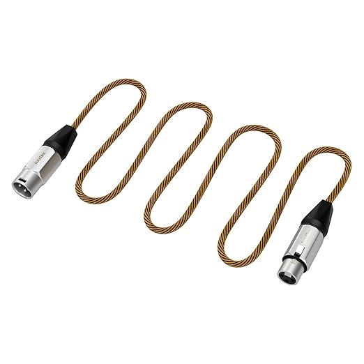 6ft XLR Cable, Balanced Microphone Cable Male to Female, Durable 3-Pin Cord for Recording Stage
