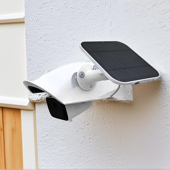 DGQ Outdoor CCTV Camera Top Cover,Weatherproof Glare Protection Cover Sunshade for Suitable for Most Bullets and Dome Security Cameras-Black