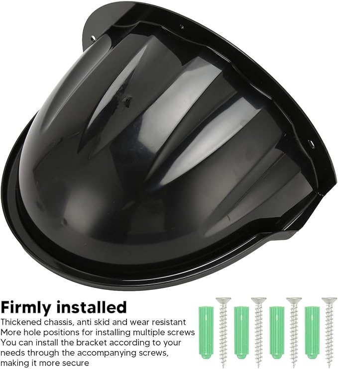 OWOKISO Universal Security Camera Sun Rain Cover Shield - Length 11.4", Width 8.0", Height 6.2" - Weatherproof Protective Roof for Dome/Bullet Outdoor Cameras (Black, 1Pack)