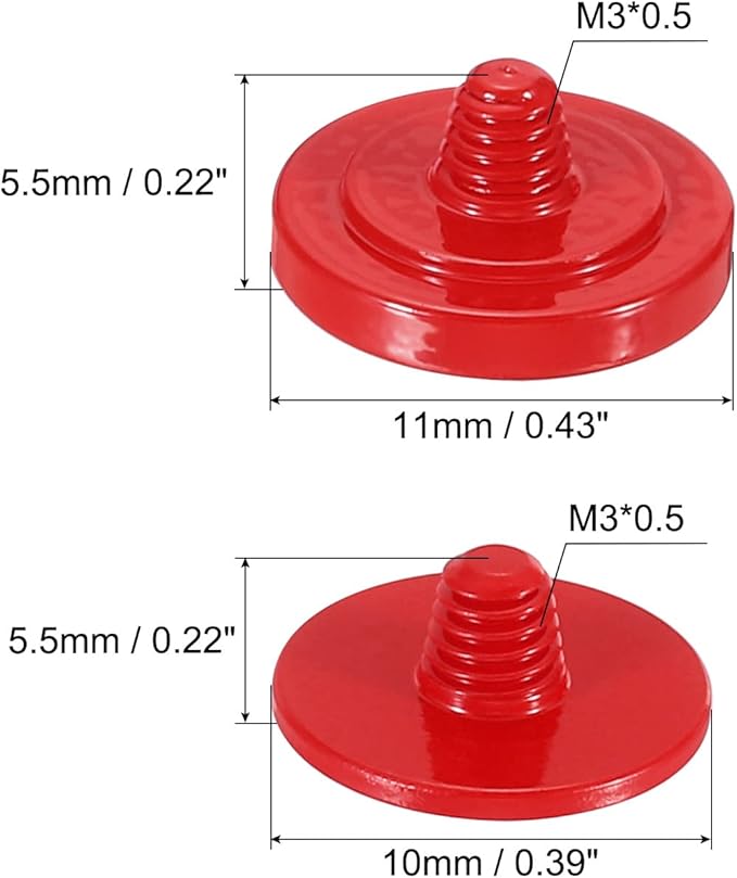 PATIKIL Camera Shutter Button, 4 Pack Soft Shutter Release Button Pure Copper Camera Button suitable for Nikon for Fujifilm for Leica DSLR/SLR Camera, Red
