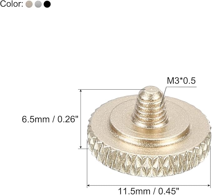 PATIKIL Camera Shutter Button, 3 Pack Soft Shutter Release Button Pure Copper Camera Button Knurled Suitable for Nikon for Fujifilm for Leica DSLR/SLR Camera
