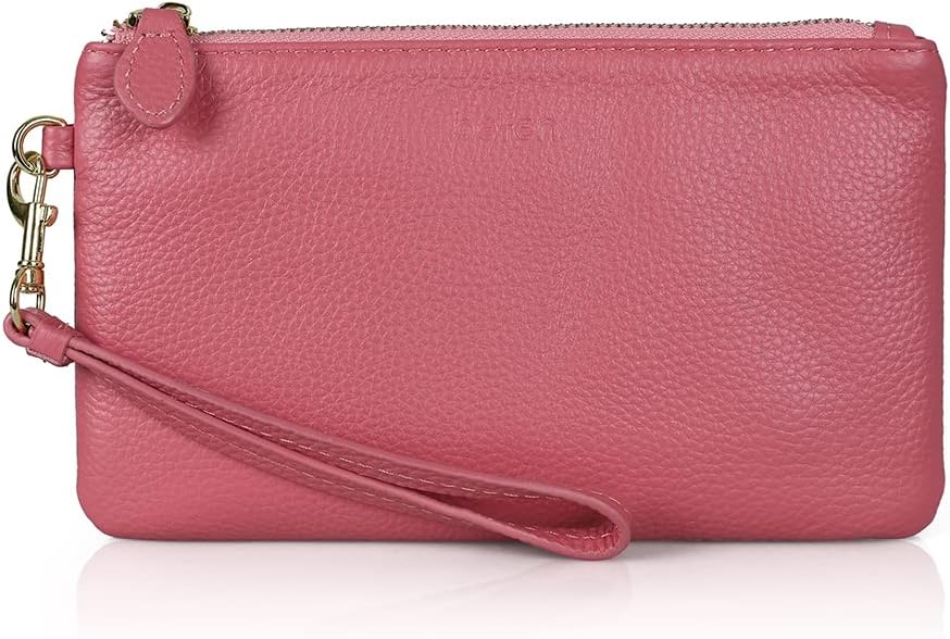 befen Genuine Leather Wristlet Clutch RFID Blocking Bag Cell Phone Wallet Purse Wristlet Wallet Purses and Handbags for Women