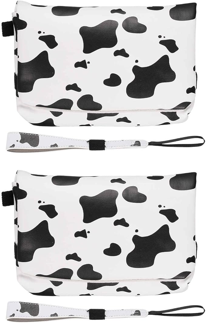Nexarelle 2Pcs Digital Camera Storage Bag, Nylon Polyester Multi-Purpose Small Portable Storage Bags for Photography CCD Machine Women Men Travel Cosmetic Clutch, Black and White