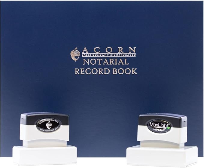 South Carolina Notary Stamp Kit with MaxLight Pre-Inked Stamps, Press and Print, Includes Book, Stamp and Ack Stamp, Notary Supplies South Carolina