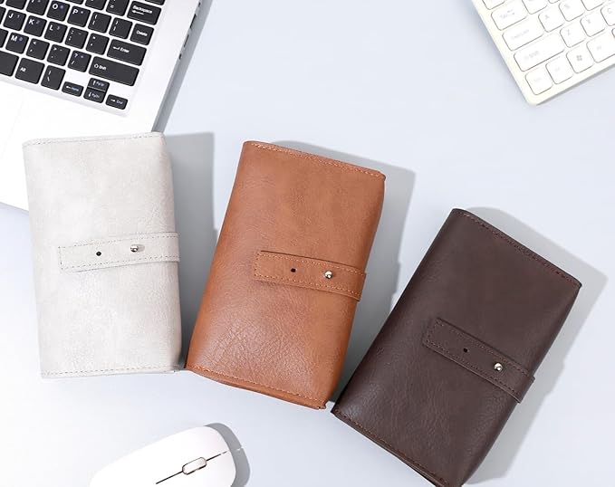 Vintage PU leather Electronic organizer travel case,cord organizer travel, Leather charger shortage for essentials mouse, adapter, cables (Dark coffee)