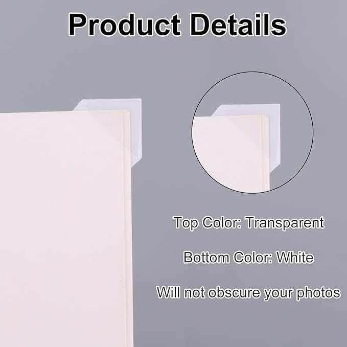 15 Sheets Photo Mounting Corners for Scrapbooking, Clear Self Adhesive Scrapbook Corners Stickers Supplies Accessories for DIY Album Pictures Personal Journal Memory Books