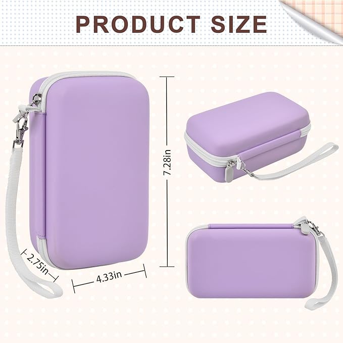 Case Compatible with DYLANTO for ESOXOFFORE for ETIKEZ for YTETCN for DUDUDRAGON Instant Print Camera, Kids Camera Storage for Accessories (Box Only) (Single Case, Purple)