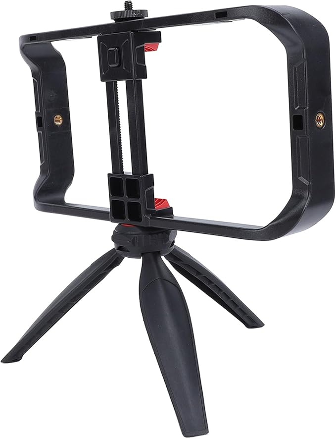 Smartphone Video Rig Filmmaking Vlogging Case Stabilizer with Tripod Mount