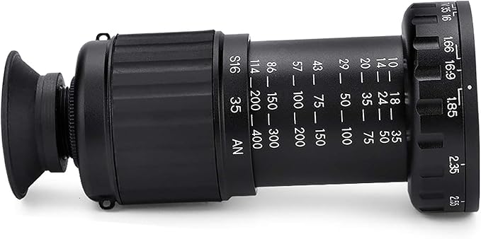VD-11X Micro Director HD Viewfinder Scene Viewer with 11X Magnification for Film TV Photography, Aluminum Multi Coated Optical Glass, Black Color, Suitable for Most Formats
