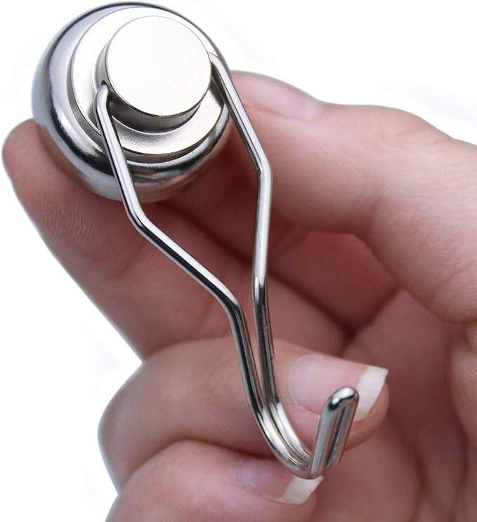 E BAVITE Swivel Swing Magnetic Hooks 80LB,10 Pack Strong Neodymium Magnet Hook for Magnets Surfaces 67.5mm(2.66in)