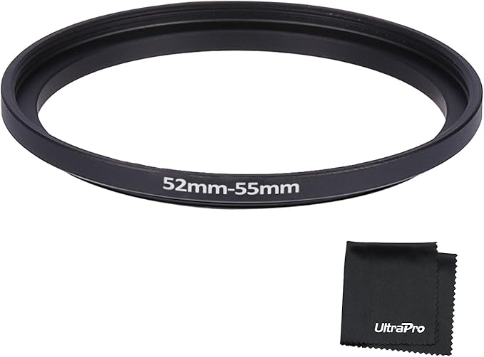 UltraPro Step-Up Adapter Ring 52mm Lens to 55mm Filter Size