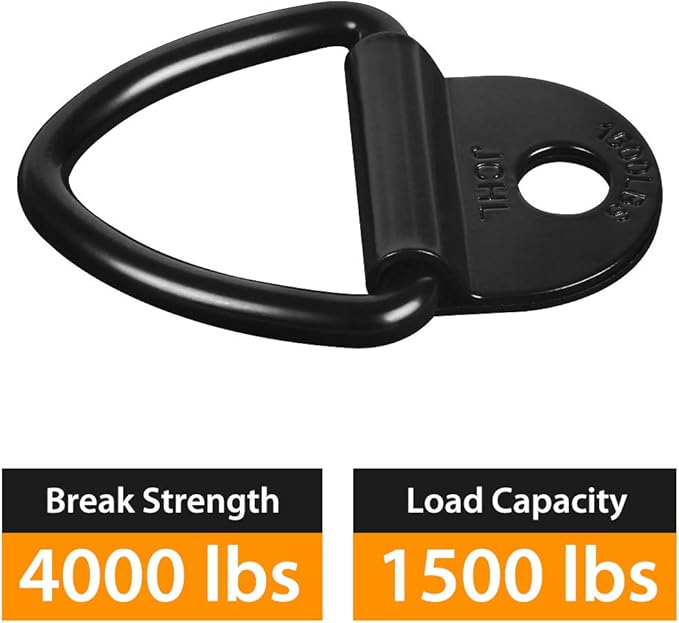 Cargo Tie-Down Anchors, 10PCS V-Ring 2" Diameter Steel V-Ring Bolt On Trailer Anchor for Cargo on Trucks Pickups Trailers Flush Mount TieDown Anchor