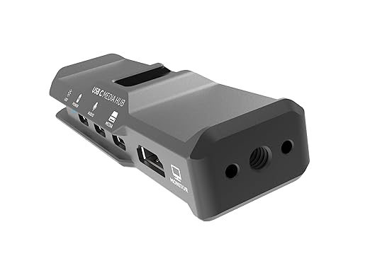 KONDOR BLUE | USB-C Media Hub Compatible with iPhone 15/16 | Mobile Video Rig, Full Sized HDMI for Monitoring & Workflows | Space Gray