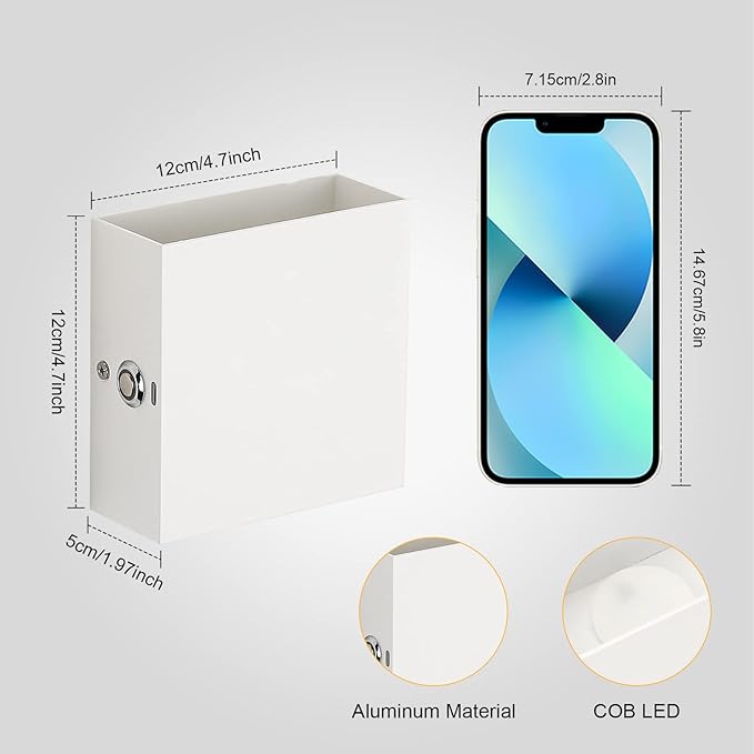 Lightess Rechargeable Wall Sconces with Remote Control Set of 2, Battery Wall Lights Colored, Dimmable LED Wall Lamp for Bedroom Living Room